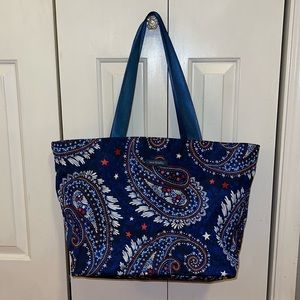 Vera Bradley drawstring family tote in Fireworks Paisley